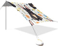 French Bulldog Beach Tent Sun Shelter 9.2' x 10.5' Beach Canopy with 4 Sandbags 4 Stability Poles Sand Shovels - Tent Canopy for Beach Camping Fishing Picnics