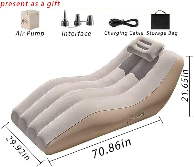 Inflatable Couch Inflatable Couch for Camping Folded Compact Size with Inflatable Pump Pillow auto inflate/Deflate.