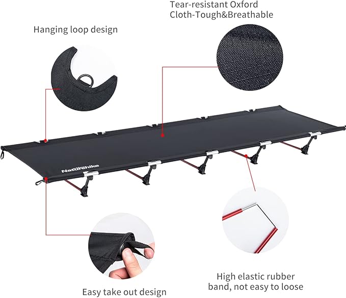 Naturehike Folding Bed Ultralight Outdoor Camping Bed Portable Single Field Camping Office Nap
