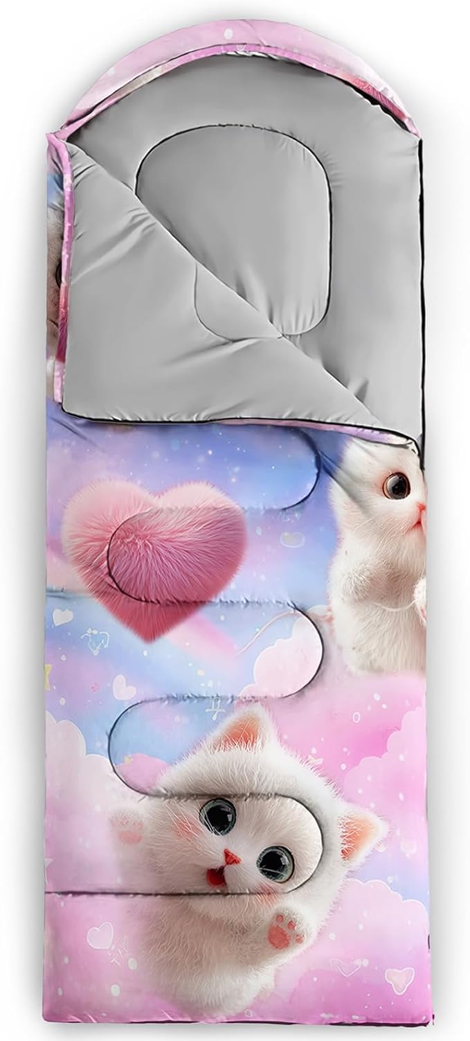 QOOMO Camping Sleeping Bags3 Season Warm &amp Cool WeatherLightweightWaterproof Sleeping Bags for Adults &amp KidsTravelingand OutdoorsCamping Gear Equipment