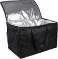 cherrboll Insulated Food Delivery Bag with Side Pockets Thick Insulation Commercial Thermal Carrier for Restaurant Catering or Food Transport - 23 x 14 x 15