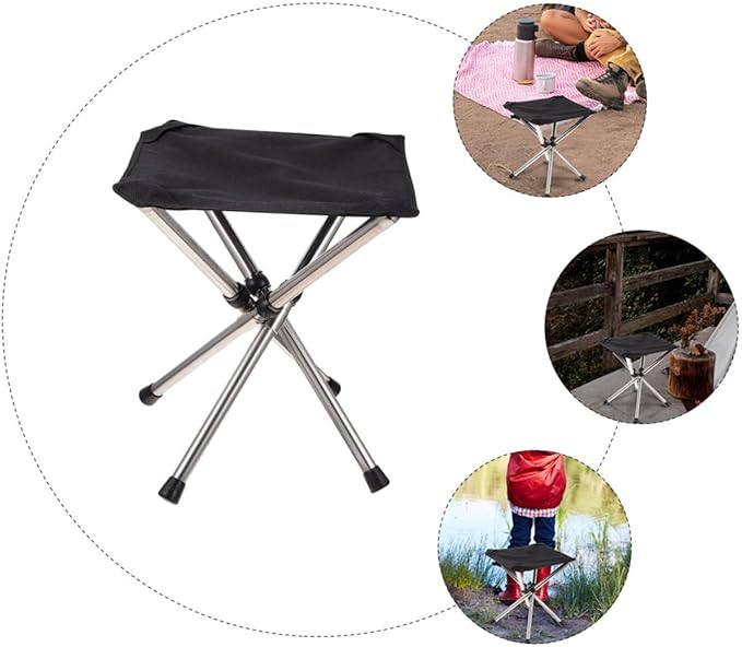 SUPVOX 1set Foldable Fishing Chair Lightweight Portable Camping Stool for Outdoor Activities for Hiking BBQ and Fishing Trips and Easy to Store