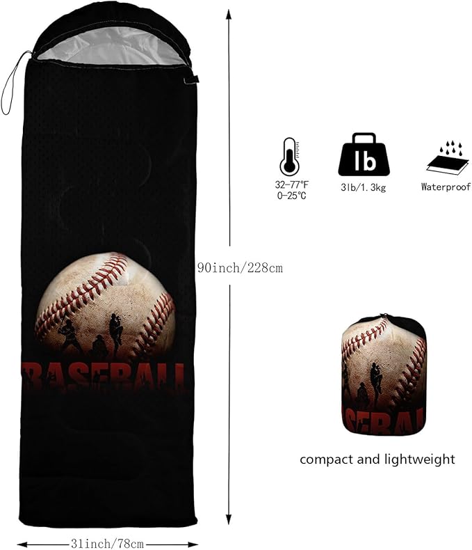 Kids Sleeping Bag for Boys GirlsCheckerboard Cat Print-Lightweight Warm Portable Outdoor Indoor-Waterproof Cold Weather Resistant Sleeping Bag for Camping Hiking