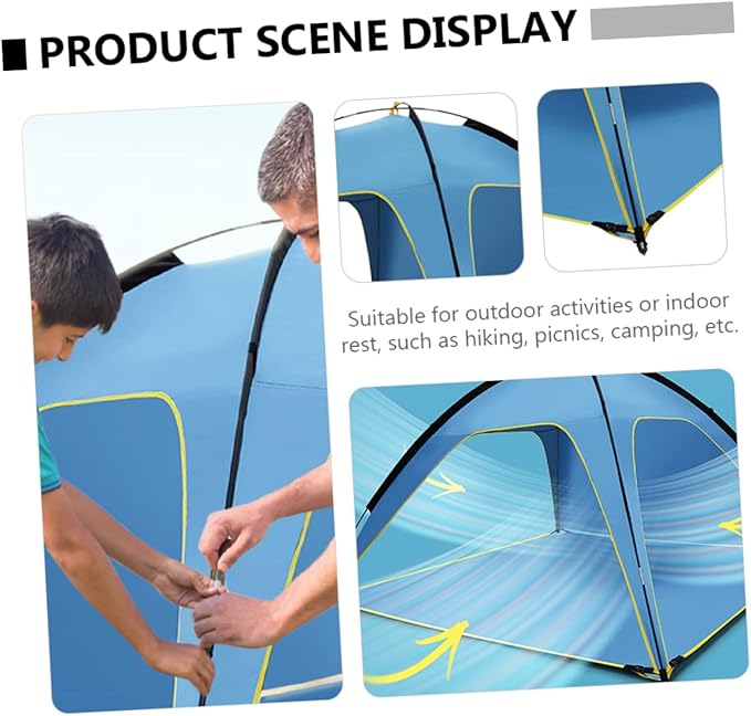 1Pc Quick Opening Sunscreen Tent Spacious Sided Ventilated Outdoor Shelter Lightweight Polyester for Camping and Travel Durable Rainproof Design Easy Setup