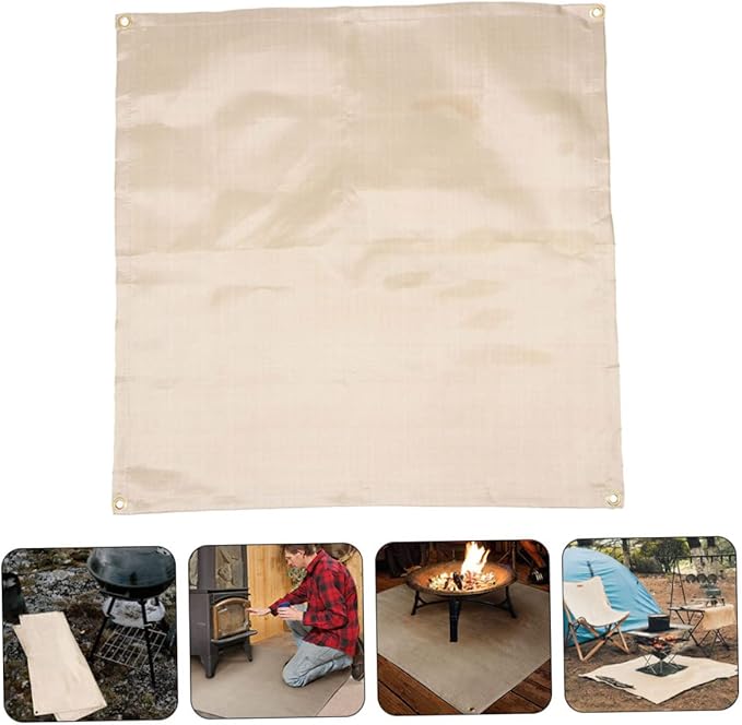 POPETPOP Fireproof Camping Blanket Multi Function Insulation Mat for Outdoor BBQ Heat Resistant Fireproof Mat for Picnics and Backyard Gatherings