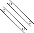 4 Pcs Heavy Duty Steel Rebar Ground Stakes 3/8 x 18 - Tent Canopy Stakes with Angled Ends &amp 1 Loops for Campsites Outdoor Use