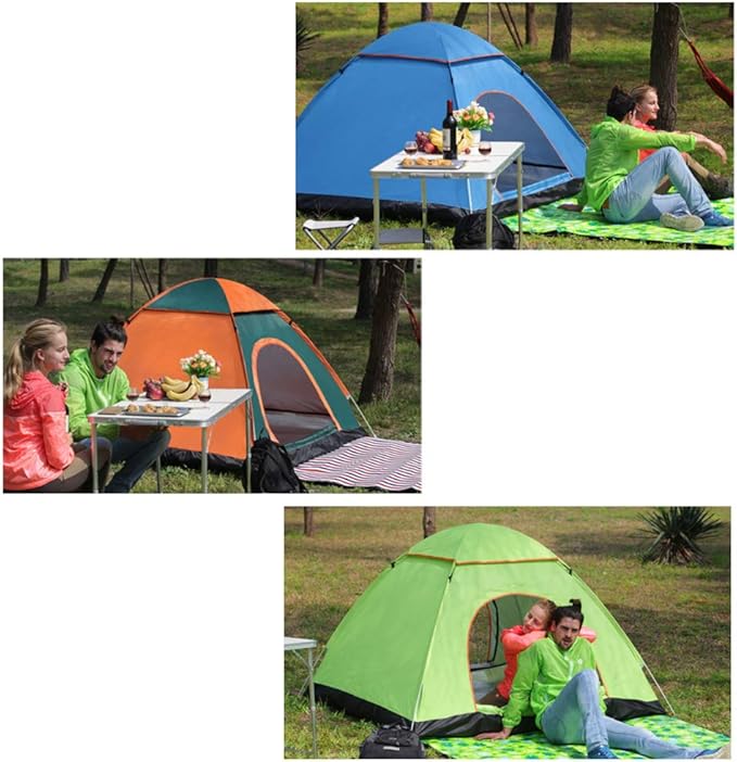 2 Person Instant Pop Up Lightweight Camping Tent Outdoor Easy Set Up Automatic Family Travel TentPortable Backpacking Ultralight Waterproof Windproof Anti-UV Sun Shelter Tent…