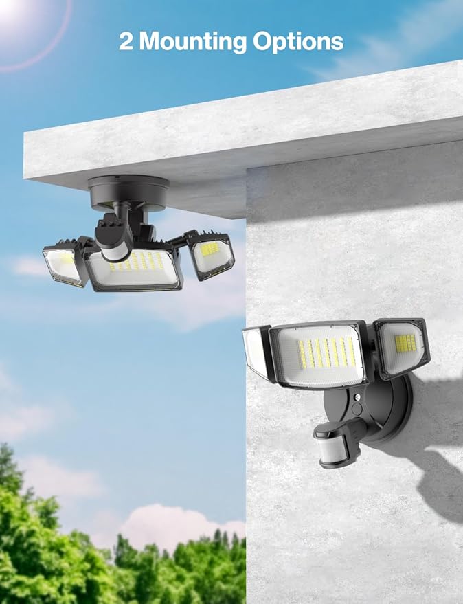 iMaihom 65W LED Security Lights Motion Sensor Outdoor Dusk to Dawn Flood Lighting 6500LM Motion Detected Floodlights for Outside IP65 Waterproof Motion Lights for GarageYard (Hardwired)