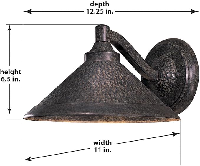 Minka Lavery The Great Outdoors 8102-A138 Kirkham Outdoor Wall Mount 1-Light 60 Total Watts 11-in H x 6.5-in W Aspen Bronze