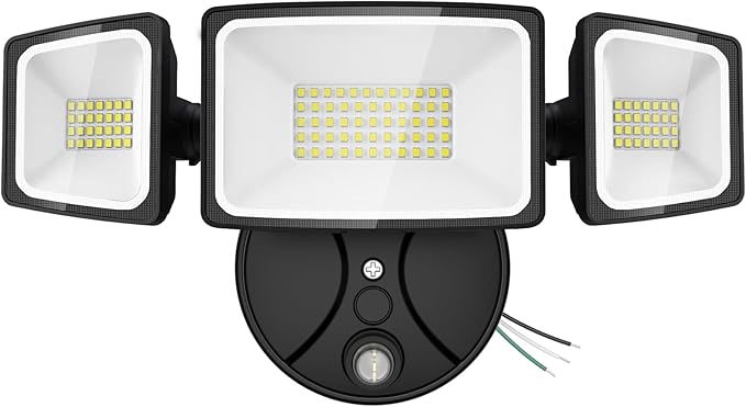 Onforu 70W Dusk to Dawn Outdoor Lighting7000LM Black Flood Lights OutdoorIP65 Waterproof Exterior Security LED Light3 Adjustable Heads Photocell Light Fixture6500K Floodlight for GaragePatioYard