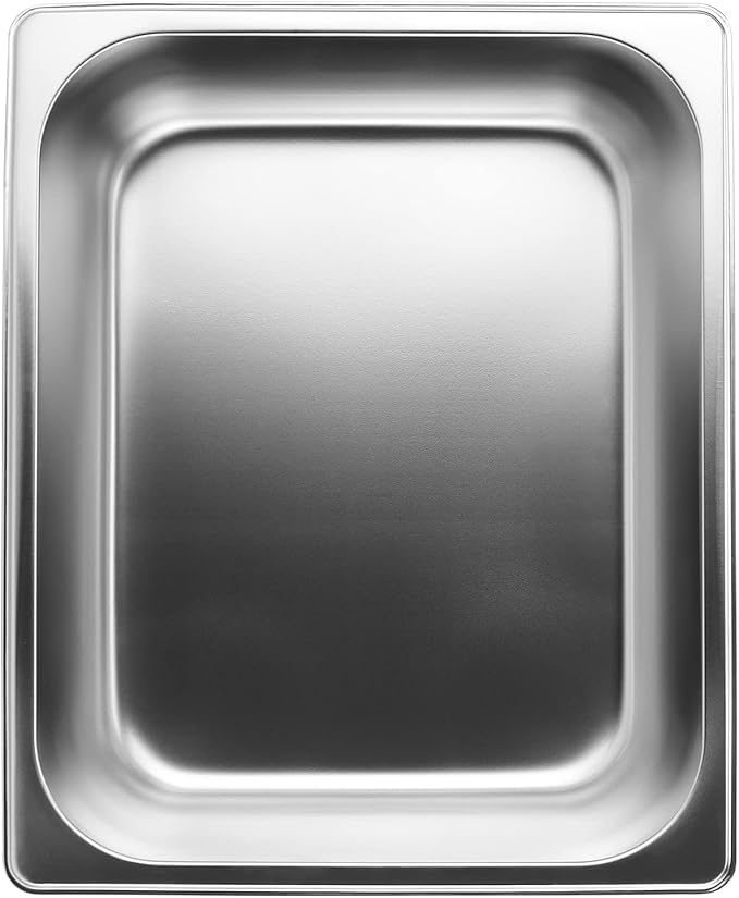 HOIGON 4 Pack 1/2 Size Steam Table Pan 4 Inch Deep Stainless Steel Hotel Anti-Jam Steam Pan for Buffet Restaurants Catering