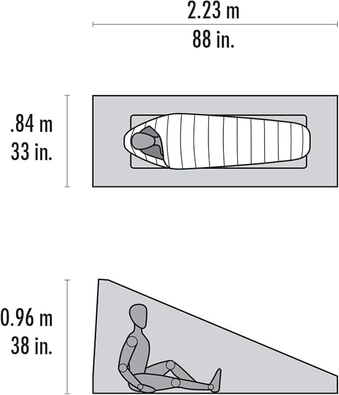 MSR Thru-Hiker Mesh House 1-Person Ultralight Mesh Backpacking Tent