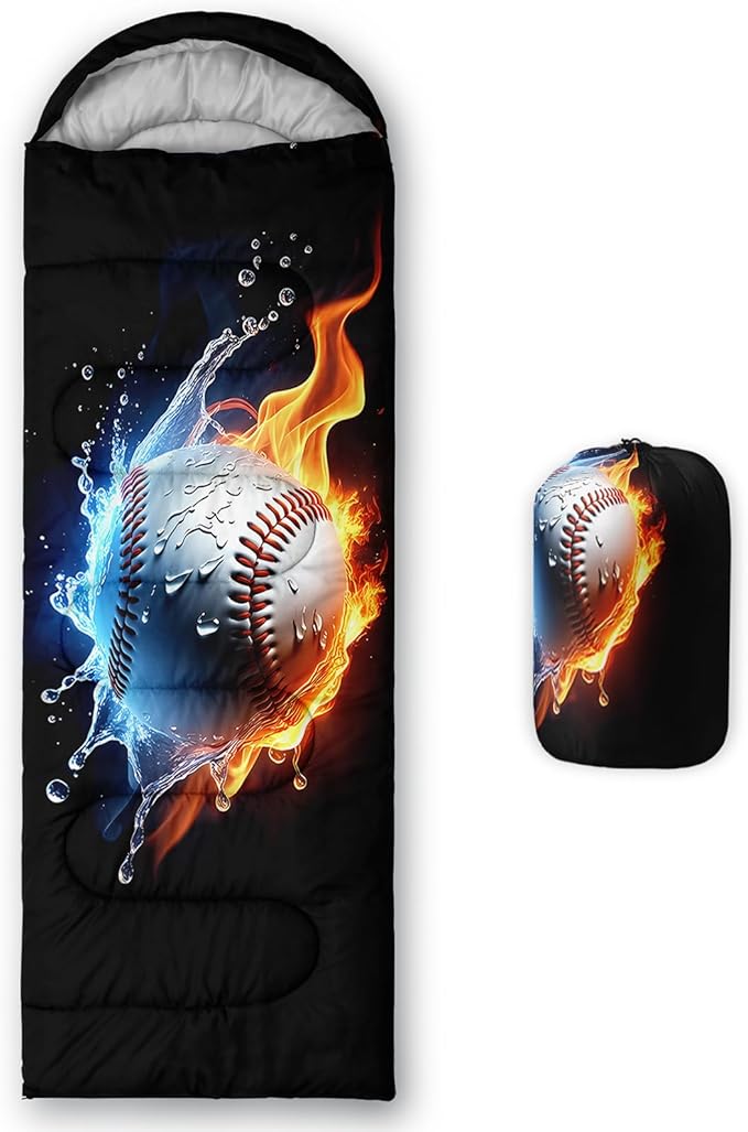 QOOMO Camping Sleeping Bags3 Season Warm &amp Cool WeatherLightweightWaterproof Sleeping Bags for Adults &amp KidsTravelingand OutdoorsCamping Gear Equipment