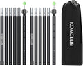 KOMCLUB Tent Poles Adjustable Lightweight Camping Tarp Poles 82.68 Aluminum Alloy Telescoping Solar sail Poles for Awning Canopy Tent Tarp Hiking Light Weight and Easy to Carry (2PC &amp Black)