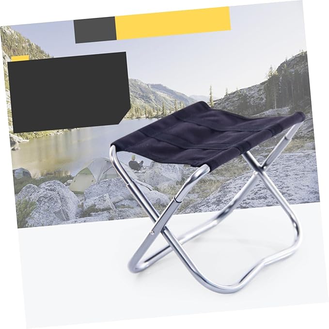 Folding Camping Stool Aluminum Alloy Heavy Duty Compact for Outdoor Activities Travel-Friendly