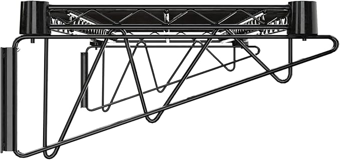 14 x 36 Black Epoxy Wire Wall Mount Shelf
