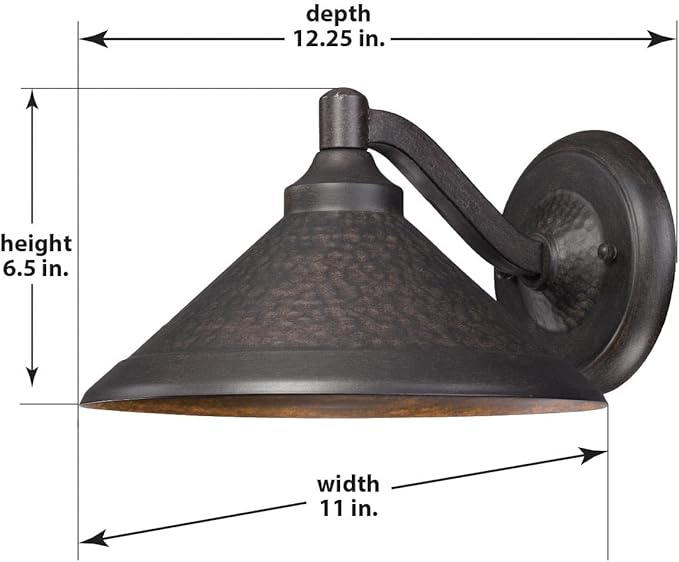 Minka Lavery The Great Outdoors 8102-A138 Kirkham Outdoor Wall Mount 1-Light 60 Total Watts 11-in H x 6.5-in W Aspen Bronze
