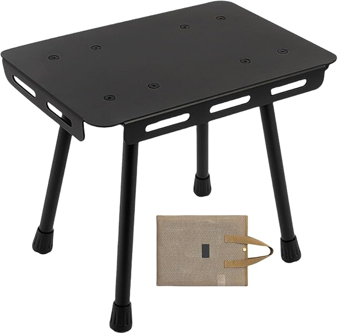Foldable Camping Table &amp Stool Combo Aluminum Alloy Portable Outdoor Desk with Storage Pouches Multifunctional Furniture for Backpack-Friendly Modern Camping High Durability