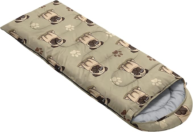 AILONEN Cartoon Camping Sleeping Bag for Boys Girls AdultsLightweight &amp Waterproof3 Season Warm &amp Cold WeatherPortablePrinted Sleeping BagTravelingCampingHiking