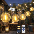 Smart Outdoor String Lights with APP Control 50FT G40 Dimmable Patio String lights Outdoor with 22 Shatterproof Bulbs Waterproof Hanging Balcony Lights for Backyard Balcony BistroGarden Porch