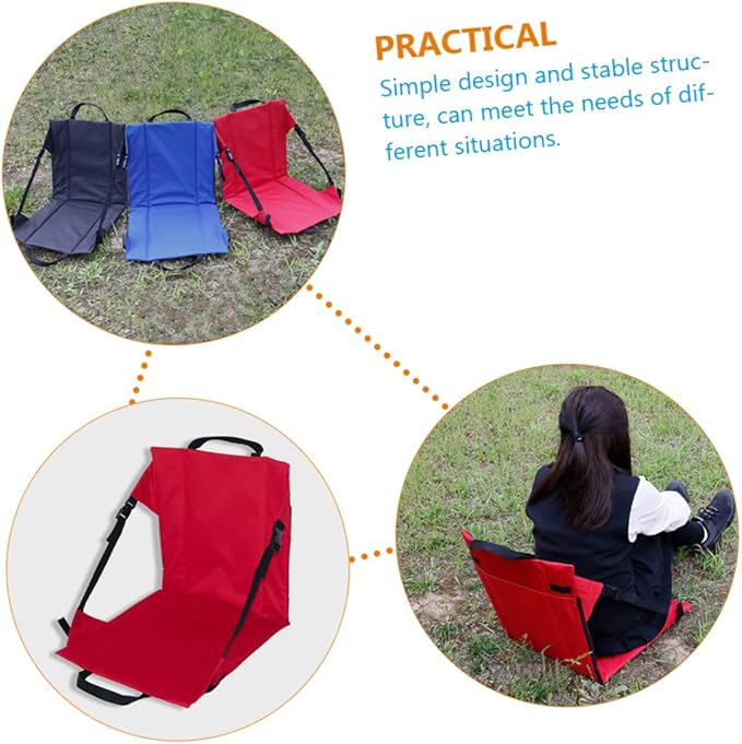 BESPORTBLE Foldable Camping Chair Oxford Cloth Portable Folding Seat Outdoor Folding Garden Seat Comfortable