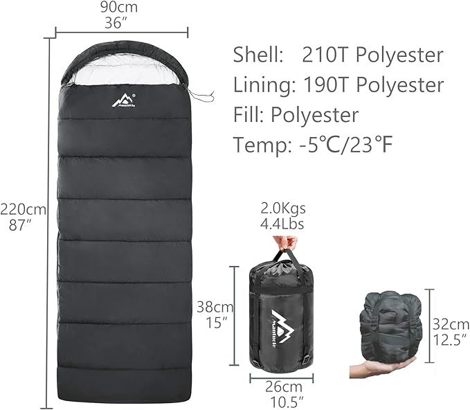 Heated Sleeping Bag - 5pcs Multi USB Power Support Heating Pads Operated with Battery Power Bank or Other USB Supplies Portable Compact Envelope Style Bag