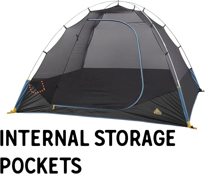 Kelty Discovery Element Camping Tent 4 or 6 Person Storm Worthy Campsite Shelter Fiberglass Poles Pre-Attached Guylines Stuff Sack Included