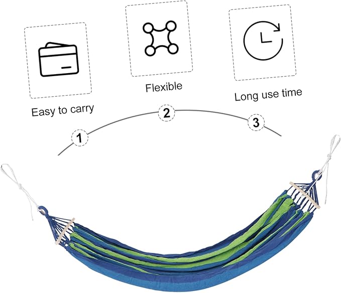 Heavy Duty Anti-Rollover Hammock Portable Camping Hiking Beach Garden Hammock Net