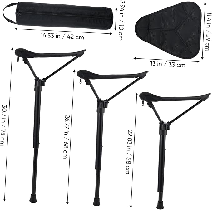 1pc Outdoor Folding Stool Lightweight Portable Chair for Hiking Camping Concerts Compact Design Resistant Material Comfortable Seating for All Heights