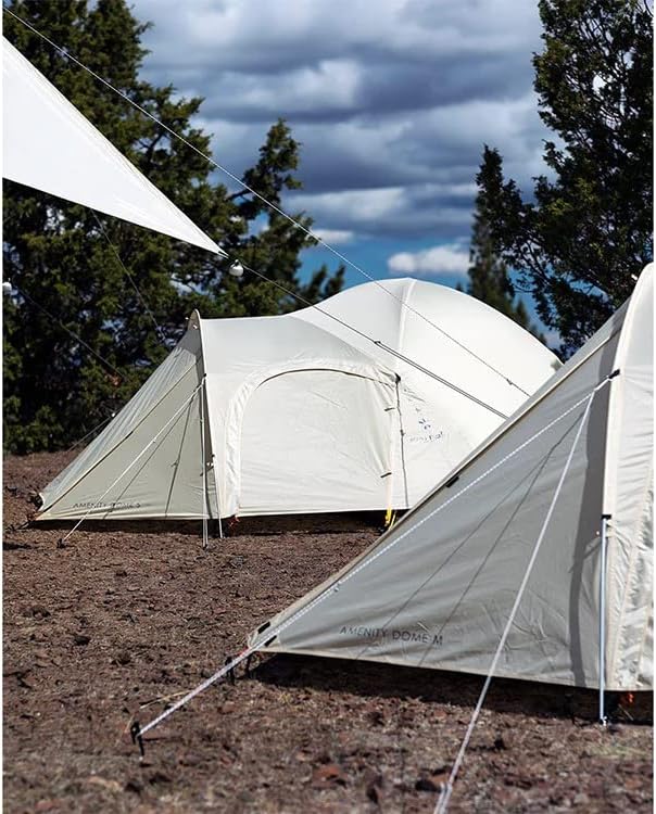 Snow Peak Amenity Dome Tent Comfortable Outdoor Adventure Camping Three Seasons Outer Vestibule Removeable Rainfly Ivory