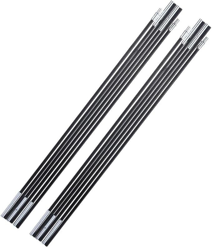 Tent-Stakes Tent Pole Replacement Kit Fiberglass Rod Tent Pole Replacement Tent Poles Bars Accessories for 1-2 Person Cam Tent Port Rods Awning Frames Kit 129.92 Inch Length