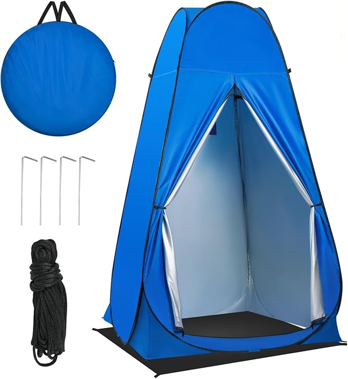 Pop Up Privacy Shower Tent Outdoor Portable Changing Tent Camping for Camping Beach Toilet Shower Bathroom Changing Room Sun Shelter with Window with Carry Bag