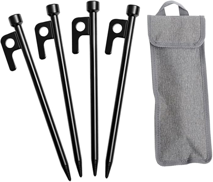 GALPADA 1Set Heavy Duty Tent Stakes Camping Pegs with Carry Bag Ground Fixing Stakes for Durable Outdoor Use for Hiking Camping and Events