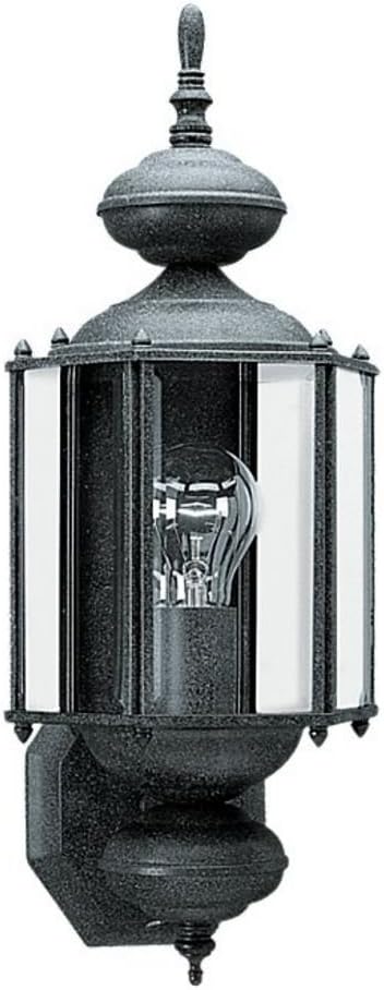 Generation Lighting 1-Light Classico Outdoor Wall Lamp (Black) 8510-12 | Outdoor Lights Make Charming Wall Lamps for Outdoor Decor | Wall Light Fixture Can Use A19 LED Light Bulbs