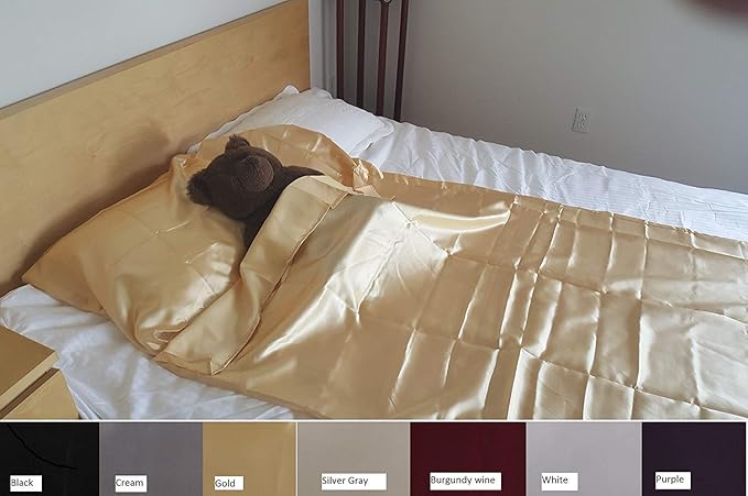 OctoRose Durable Large Size Silky Satin Cocoon Sleep Sack Sleep Bag Sheet for Travel Hotel Sleep Over Camping Sleep Bag Inner Protector and Flat Sheet Alternative 95 in x 42 in