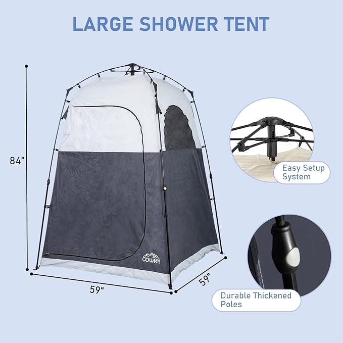 Instant Camping Shower Tent Privacy Shelter Portable Outdoor Sun Shelter for Camping Beach Hiking Fishing 1 Room/2 Rooms