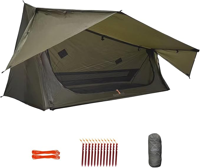 onewind Ultralight One Person Bivy Tent Backpacking Tent for Single Person Waterproof Silnylon Lightweight for Camping Backpacking Hiking NO Trekking Pole