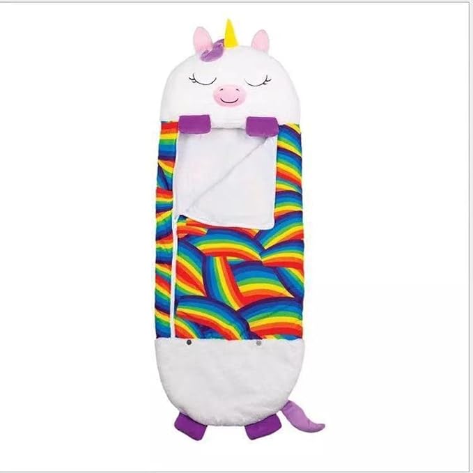 Cute Cartoon Sleeping Bag - Soft Flannel Warm Sleeping Bag for Boys Girls Portable Lightweight Camping Sleep Bag for Indoor Outdoor Travel Sleepovers Accessory Gift for Boys Girls