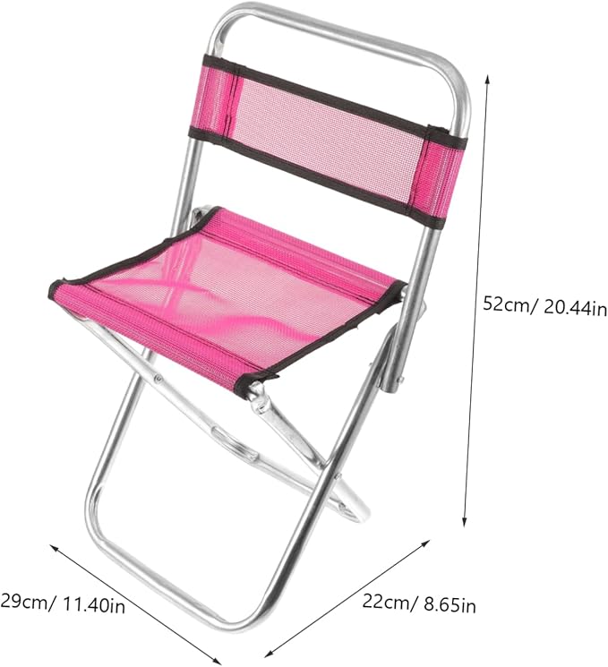 Folding Fishing Stool for Adults Compact Camping Chair Lightweight and Sturdy for Beach Picnic and Camping Random Color