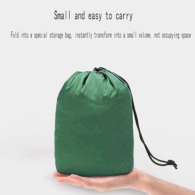 Portable Nylon Hammock Swing Chair Lightweight &amp Easy to Assemble with Straps Perfect for Summer Camping Travel Garden and Outdoor Relaxation (290x150cm)