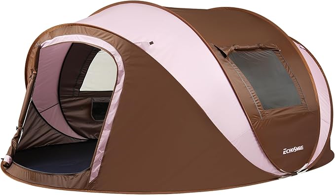 EchoSmile Instant Pop Up Camping Tent 2/4/6 Person Easy Setup Tent Water Resistant Dome Portable with Carry Bag