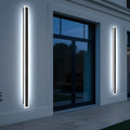 92.5 Inch 2 Pack Modern Outdoor Wall Light 3000K-6000K Dimmable Black Exterior Light Fixtures Wall Mount Ip65 Waterproof Modern Porch Lights Wall Sconce for Patio Garage Garden