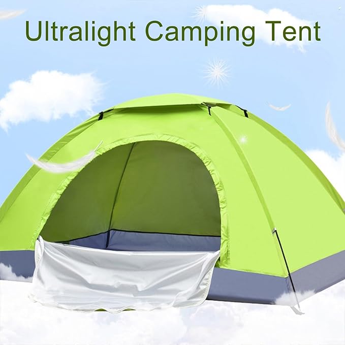 Camping Tent Double Door Portable Tent With Shelters Carry Bag 1 To 2 Persons Lightweight Waterproof Camping Hiking Tent Perfect For Backpacking And Camping(2 person Army Green)