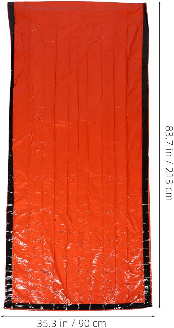 Alipis Lightweight Portable Thermal with Drawstring for Outdoor Camping Hiking Backpacking Orange Survival Sack with Storage Bag and Whistle Multipurpose Outdoor Gear