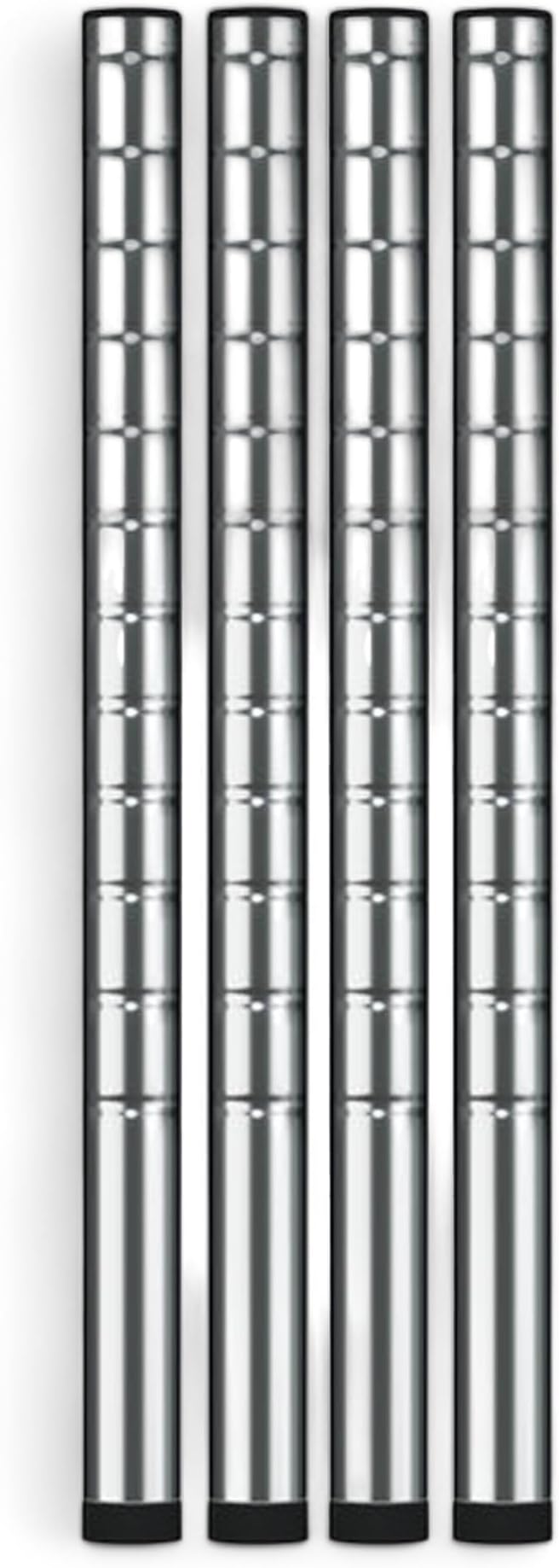 H74 Chrome Set of 4 Posts | Heavy Duty | Utility Shelving Units - Commercial Wire Shelf Shelving Posts Adjustable shelving NSF Chrome Post - Durable Corrosion-Resistant Easy Assembly Adjustable