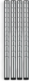 H27 Chrome Set of 4 Posts | Heavy Duty | Utility Shelving Units - Commercial Wire Shelf Shelving Posts Adjustable shelvingNSF Chrome Post - Durable Corrosion-Resistant Easy Assembly Adjustable
