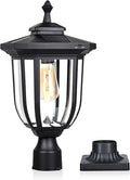 ST4322Q1 Solar Post Light Outdoor Waterproof Aluminum Solar Lamp Post Light 220LM Black for Lawn Yard Pathway Garden Entryways Driveway Balcony Post Decoration
