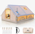 Inflatable Camping Tents 8-10 Person129 Square Feets Large Inflatable Camping Tent with Stove JackBlow up Tent with Mesh Windows &amp Pump