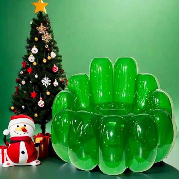 Jelly Inflatable ChairJelly ChairJelly Collection Inflatable ChairJello Inflatable ChairJelly Blow Up Chairfor Indoor Outdoor Camping Party Beach Hiking Yard (Green)