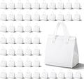 50PCS Insulated Take Away Bags Bulk Thermal Insulated Lunch Take Out Grocery Hot Cold Food Bags White Delivery Cooler Bag for Coffee Milk Catering Restaurant Grocery Picnic 9.5 x 9.5 x 6